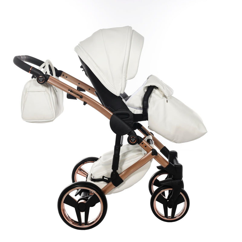 JUNAMA FLUO INDIVIDUAL SATIN WHITE ROSE GOLD - 3IN1 (INCLUDES CAR SEAT)