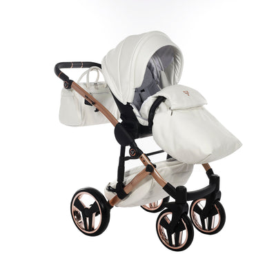 JUNAMA FLUO INDIVIDUAL SATIN WHITE ROSE GOLD - 3IN1 (INCLUDES CAR SEAT)