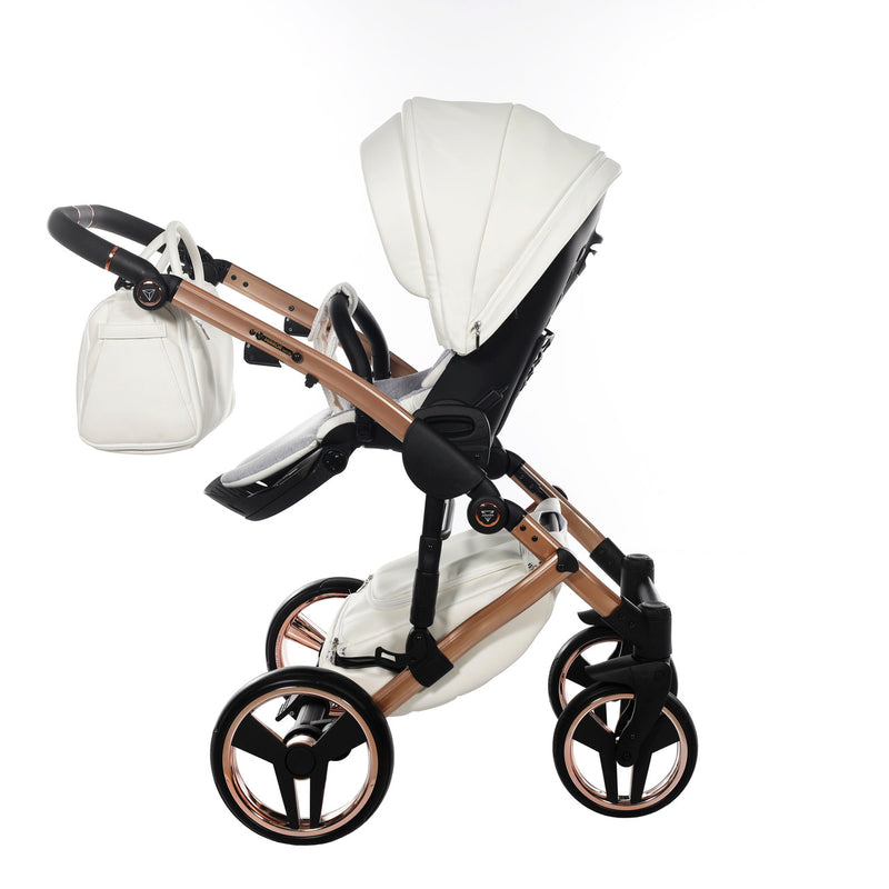 JUNAMA FLUO INDIVIDUAL SATIN WHITE ROSE GOLD - 3IN1 (INCLUDES CAR SEAT)