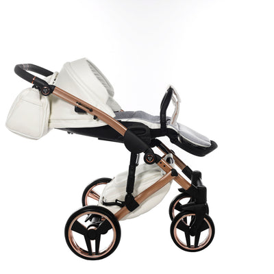 JUNAMA FLUO INDIVIDUAL SATIN WHITE ROSE GOLD - 3IN1 (INCLUDES CAR SEAT)