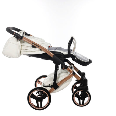 JUNAMA FLUO INDIVIDUAL SATIN WHITE ROSE GOLD - 3IN1 (INCLUDES CAR SEAT)