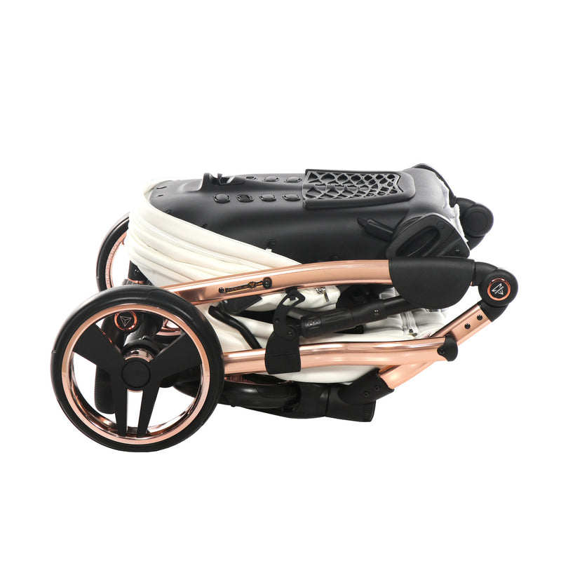 JUNAMA FLUO INDIVIDUAL WHITE ROSE GOLD - 4IN1 (INCLUDES CAR SEAT & ISOFIX BASE)