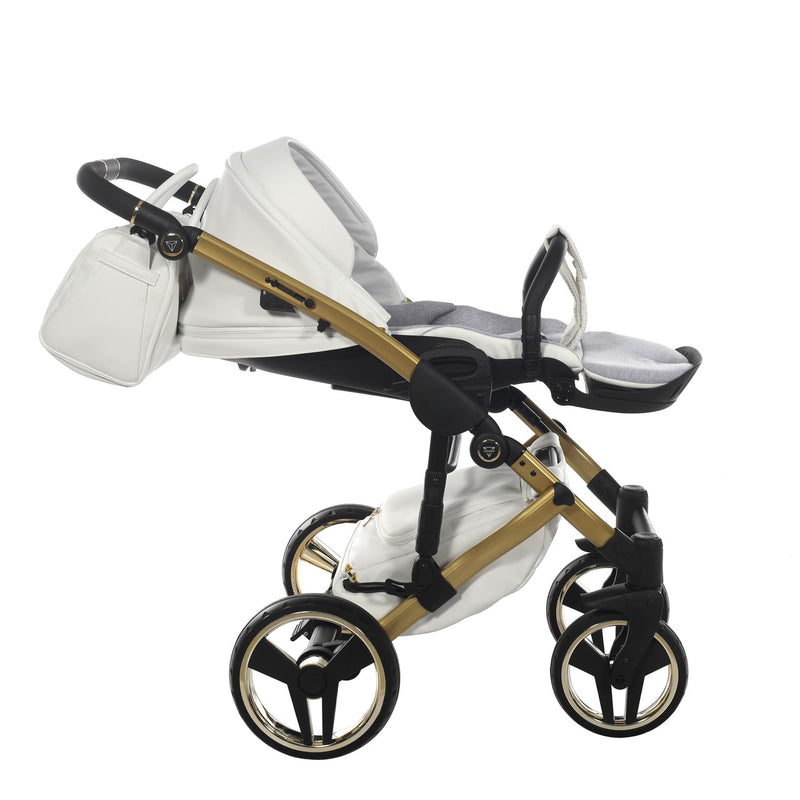 JUNAMA FLUO INDIVIDUAL SATIN WHITE GOLD - 4IN1 (INCLUDES CAR SEAT & ISOFIX BASE)