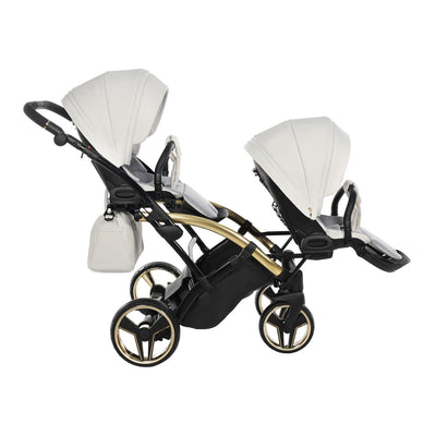 JUNAMA FLUO INDIVIDUAL MIRROR WHITE GOLD DUO SLIM - 4IN1 (INCLUDES 2 X CAR SEAT & 2 X ISOFIX BASE)