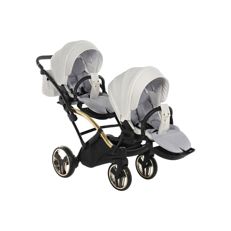 JUNAMA FLUO INDIVIDUAL MIRROR WHITE GOLD DUO SLIM - 4IN1 (INCLUDES 2 X CAR SEAT & 2 X ISOFIX BASE)