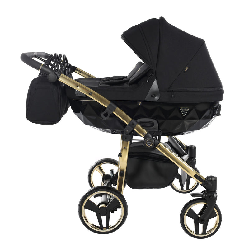 JUNAMA DIAMOND S LINE DUO BLACK GOLD - 2IN1 (2 X CARRYCOTS & 2 X SEAT UNITS)