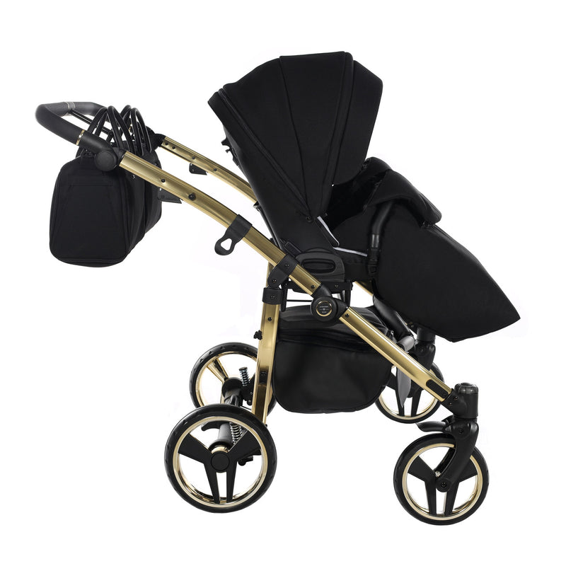 JUNAMA DIAMOND S LINE DUO BLACK GOLD - 2IN1 (2 X CARRYCOTS & 2 X SEAT UNITS)