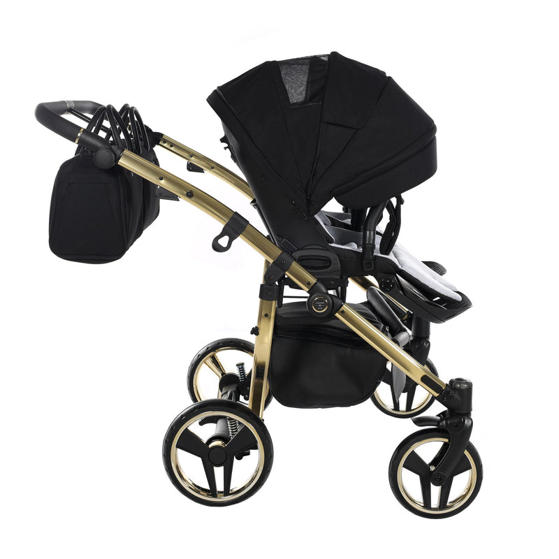 JUNAMA DIAMOND S LINE DUO BLACK GOLD - 2IN1 (2 X CARRYCOTS & 2 X SEAT UNITS)