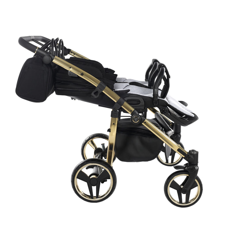 JUNAMA DIAMOND S LINE DUO BLACK GOLD - 2IN1 (2 X CARRYCOTS & 2 X SEAT UNITS)