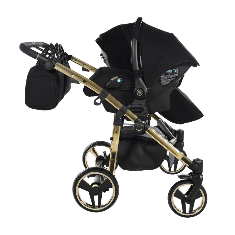 JUNAMA DIAMOND S LINE DUO BLACK GOLD - 2IN1 (2 X CARRYCOTS & 2 X SEAT UNITS)