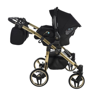 JUNAMA DIAMOND S LINE DUO BLACK GOLD - 2IN1 (2 X CARRYCOTS & 2 X SEAT UNITS)