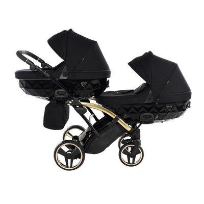 JUNAMA DIAMOND S LINE BLACK GOLD DUO SLIM - 2IN1 (2 X CARRYCOTS & 2 X SEAT UNITS)