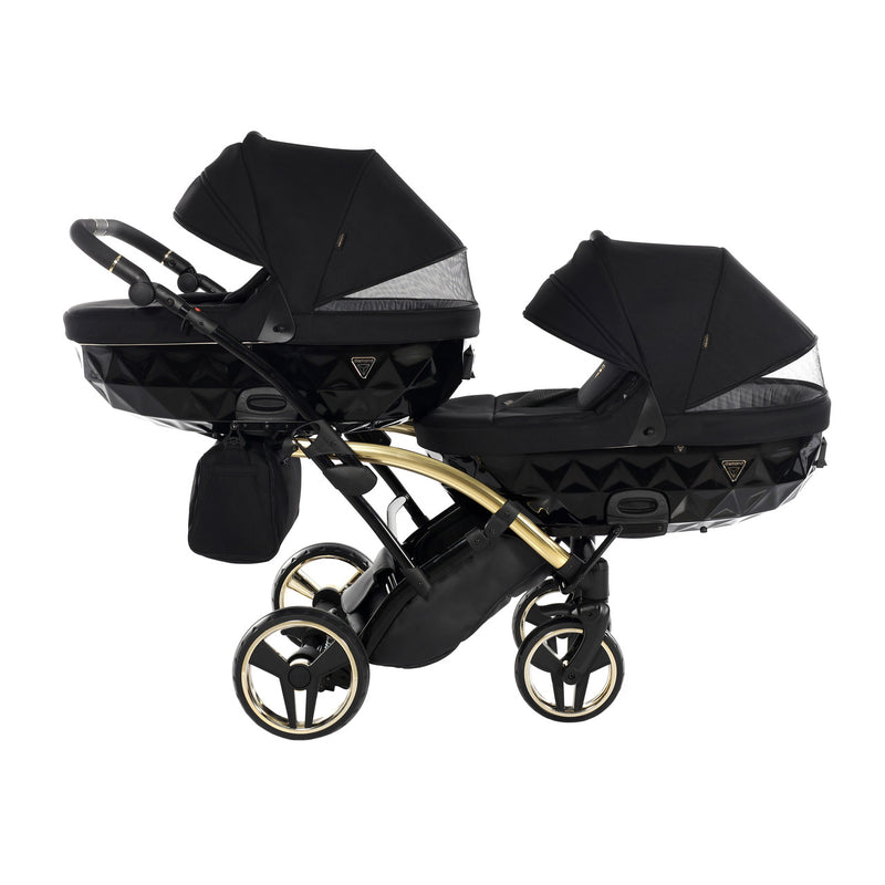 JUNAMA DIAMOND S LINE BLACK GOLD DUO SLIM - 2IN1 (2 X CARRYCOTS & 2 X SEAT UNITS)