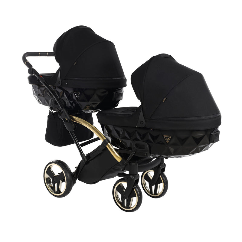 JUNAMA DIAMOND S LINE BLACK GOLD DUO SLIM - 2IN1 (2 X CARRYCOTS & 2 X SEAT UNITS)