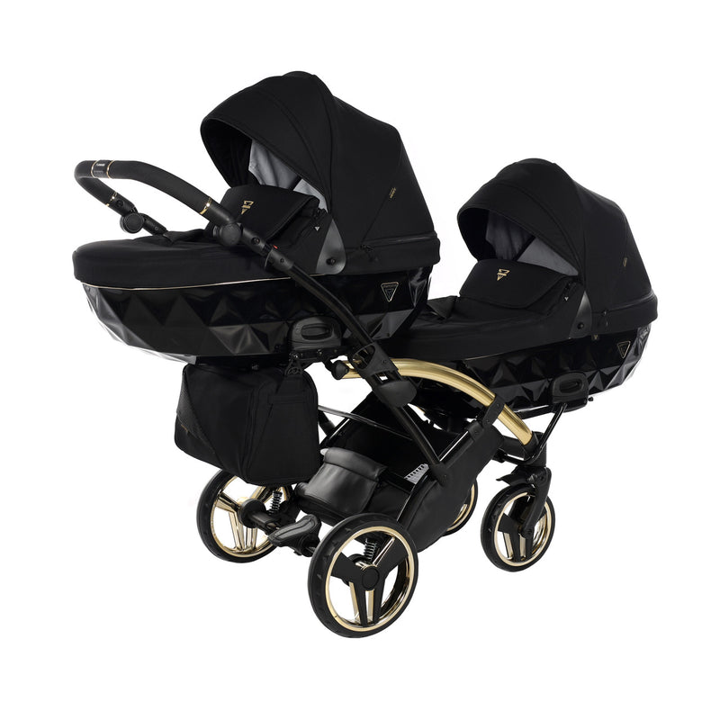 JUNAMA DIAMOND S LINE BLACK GOLD DUO SLIM - 2IN1 (2 X CARRYCOTS & 2 X SEAT UNITS)