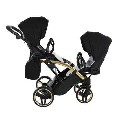 JUNAMA DIAMOND S LINE BLACK GOLD DUO SLIM - 2IN1 (2 X CARRYCOTS & 2 X SEAT UNITS)