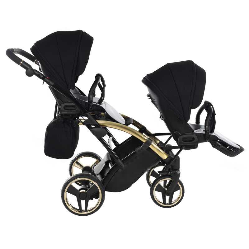 JUNAMA DIAMOND S LINE BLACK GOLD DUO SLIM - 2IN1 (2 X CARRYCOTS & 2 X SEAT UNITS)