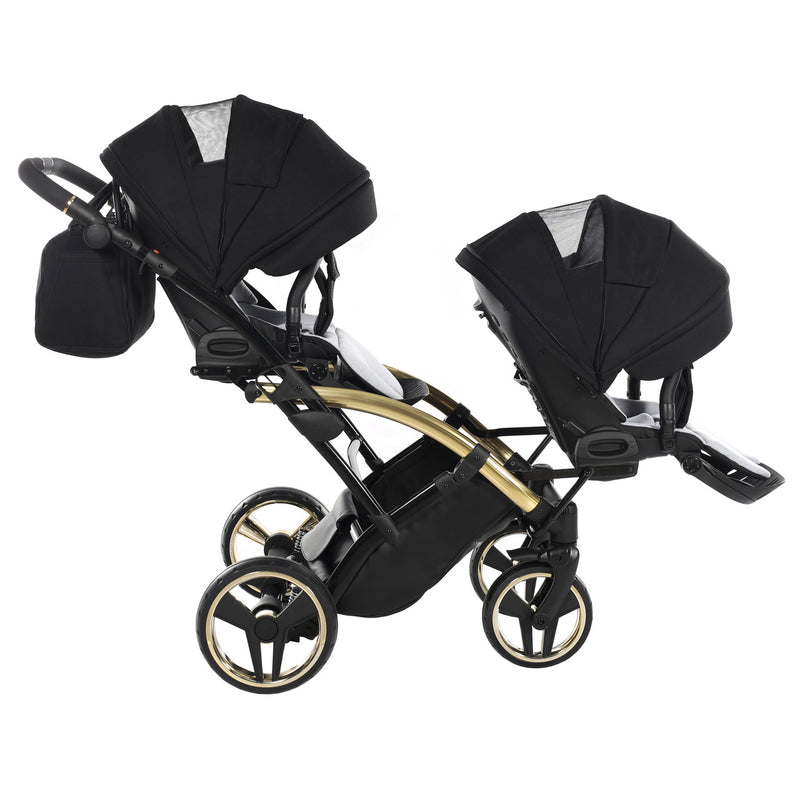 JUNAMA DIAMOND S LINE BLACK GOLD DUO SLIM - 2IN1 (2 X CARRYCOTS & 2 X SEAT UNITS)