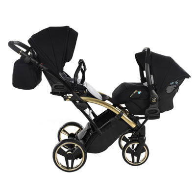 JUNAMA DIAMOND S LINE BLACK GOLD DUO SLIM - 2IN1 (2 X CARRYCOTS & 2 X SEAT UNITS)