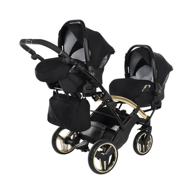 JUNAMA DIAMOND S LINE BLACK GOLD DUO SLIM - 2IN1 (2 X CARRYCOTS & 2 X SEAT UNITS)