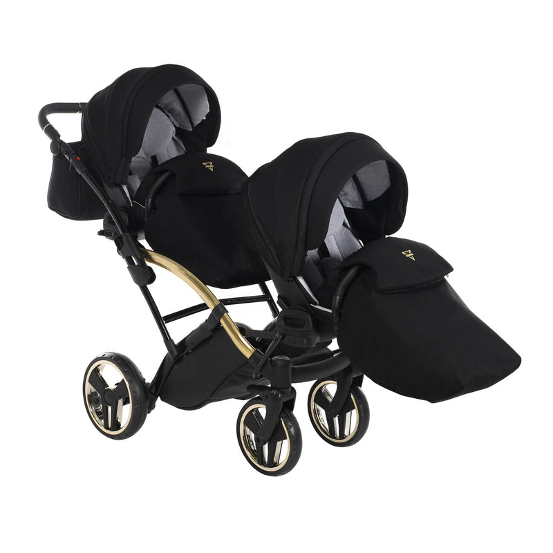 JUNAMA DIAMOND S LINE BLACK GOLD DUO SLIM - 2IN1 (2 X CARRYCOTS & 2 X SEAT UNITS)