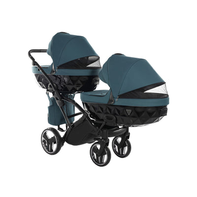 JUNAMA CORE TEAL DUO SLIM - 2IN1 (2 X CARRYCOTS & 2 X SEAT UNITS)