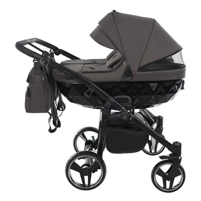 JUNAMA CORE DUO BLACK NICKEL -  2IN1 (2 X CARRYCOTS & 2 X SEAT UNITS)