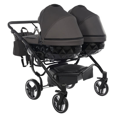 JUNAMA CORE DUO BLACK NICKEL -  2IN1 (2 X CARRYCOTS & 2 X SEAT UNITS)