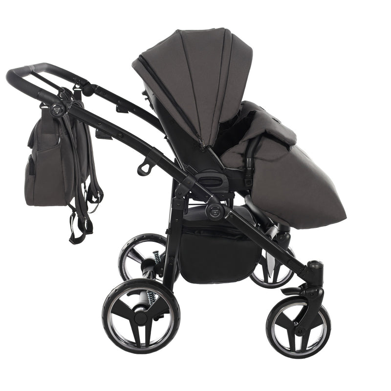 JUNAMA CORE DUO BLACK NICKEL -  2IN1 (2 X CARRYCOTS & 2 X SEAT UNITS)