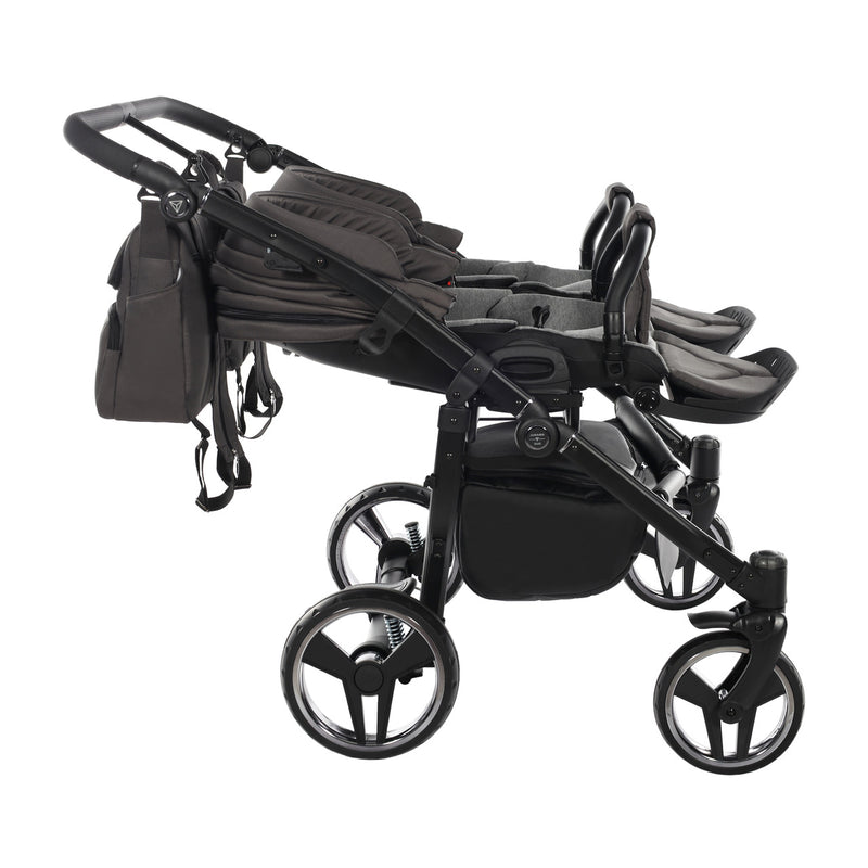 JUNAMA CORE DUO BLACK NICKEL -  2IN1 (2 X CARRYCOTS & 2 X SEAT UNITS)