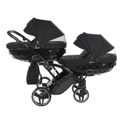 JUNAMA CORE BLACK DUO SLIM - 2IN1 (2 X CARRYCOTS & 2 X SEAT UNITS)