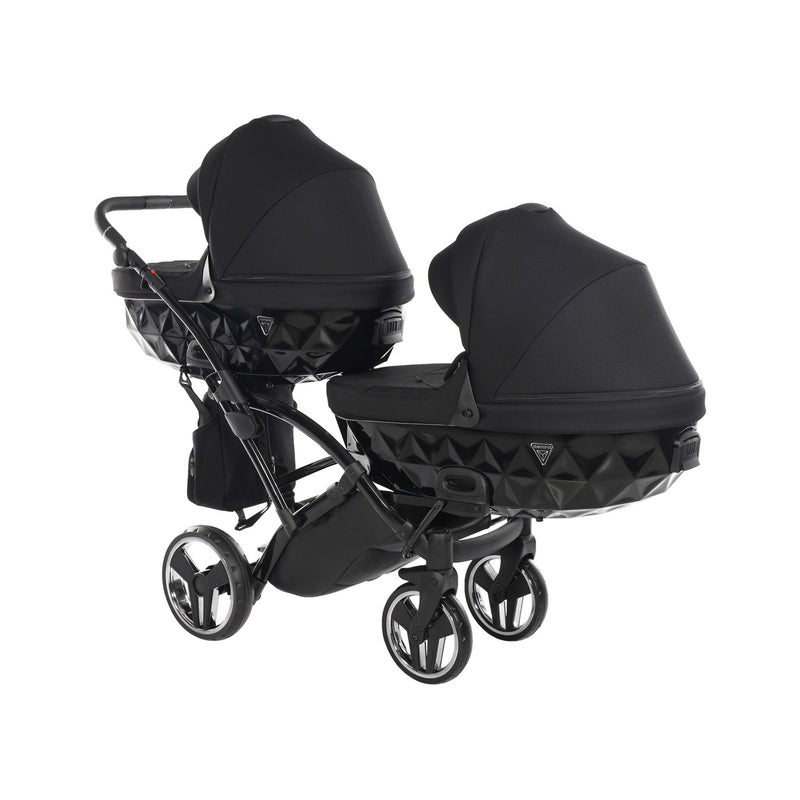 JUNAMA CORE BLACK DUO SLIM - 2IN1 (2 X CARRYCOTS & 2 X SEAT UNITS)