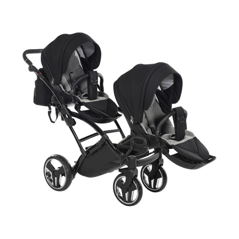 JUNAMA CORE BLACK DUO SLIM - 2IN1 (2 X CARRYCOTS & 2 X SEAT UNITS)