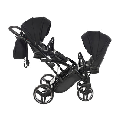 JUNAMA CORE BLACK DUO SLIM - 2IN1 (2 X CARRYCOTS & 2 X SEAT UNITS)