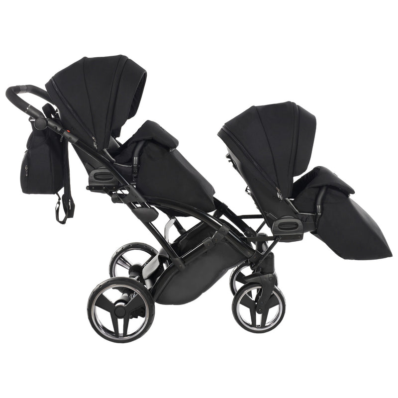 JUNAMA CORE BLACK DUO SLIM - 2IN1 (2 X CARRYCOTS & 2 X SEAT UNITS)