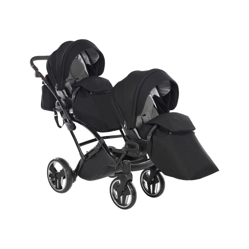 JUNAMA CORE BLACK DUO SLIM - 2IN1 (2 X CARRYCOTS & 2 X SEAT UNITS)