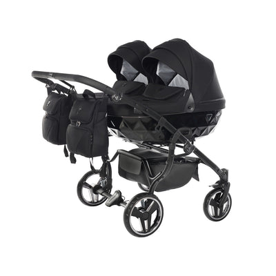 JUNAMA CORE DUO BLACK - 2IN1 (2 X CARRYCOTS & 2 X SEAT UNITS)