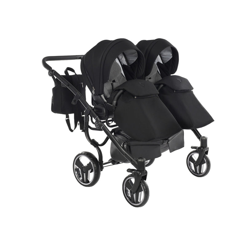 JUNAMA CORE DUO BLACK - 2IN1 (2 X CARRYCOTS & 2 X SEAT UNITS)