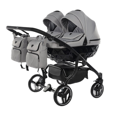 JUNAMA CORE DUO GREY MIST - 2IN1 (2 X CARRYCOTS & 2 X SEAT UNITS)