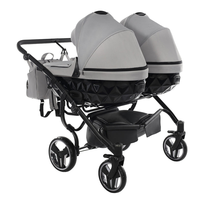 JUNAMA CORE DUO GREY MIST - 2IN1 (2 X CARRYCOTS & 2 X SEAT UNITS)