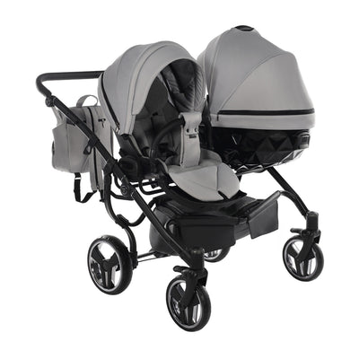 JUNAMA CORE DUO GREY MIST - 2IN1 (2 X CARRYCOTS & 2 X SEAT UNITS)