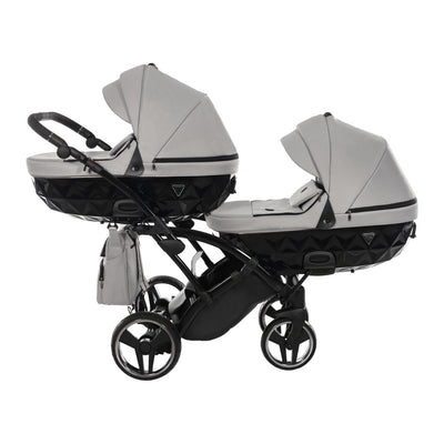 JUNAMA CORE DUO SLIM GREY MIST - 2IN1 (2 X CARRYCOTS & 2 X SEAT UNITS)