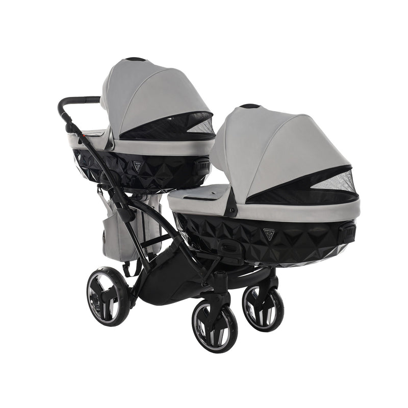 JUNAMA CORE DUO SLIM GREY MIST - 2IN1 (2 X CARRYCOTS & 2 X SEAT UNITS)