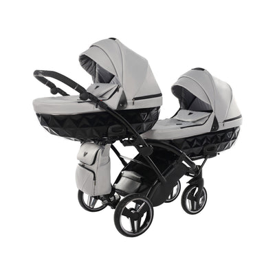 JUNAMA CORE DUO SLIM GREY MIST - 2IN1 (2 X CARRYCOTS & 2 X SEAT UNITS)