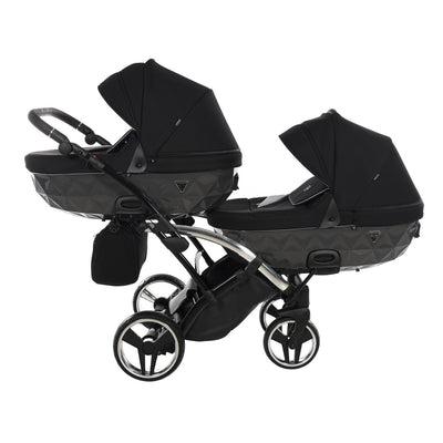 JUNAMA DIAMOND S LINE GREY DUO SLIM - 4IN1 (INCLUDES 2 X CAR SEAT & 2 X ISOFIX BASE)