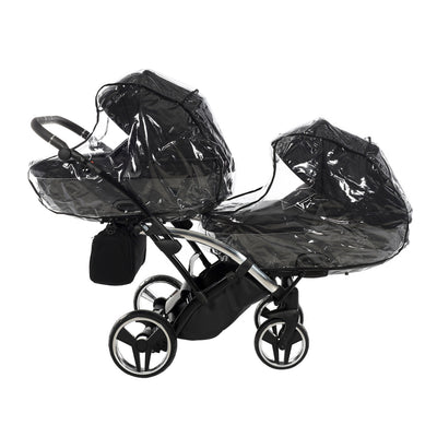 JUNAMA DIAMOND S LINE GREY DUO SLIM - 2IN1 (2 X CARRYCOTS & 2 X SEAT UNITS)