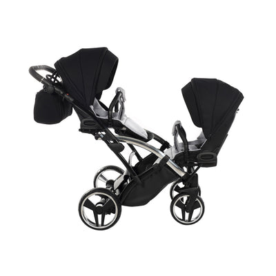 JUNAMA DIAMOND S LINE GREY DUO SLIM - 2IN1 (2 X CARRYCOTS & 2 X SEAT UNITS)