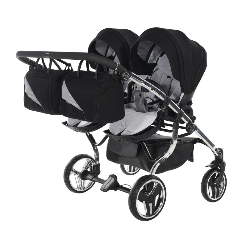 DIAMOND S LINE DUO GREY - 2IN1 (2 X CARRYCOTS & 2 X SEAT UNITS)