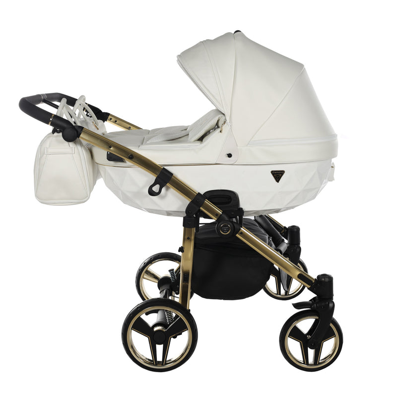 JUNAMA FLUO INDIVIDUAL DUO WHITE GOLD  - 2IN1 (2 X CARRYCOTS & 2 X SEAT UNITS)