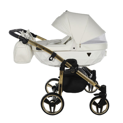 JUNAMA FLUO INDIVIDUAL DUO WHITE GOLD  - 2IN1 (2 X CARRYCOTS & 2 X SEAT UNITS)